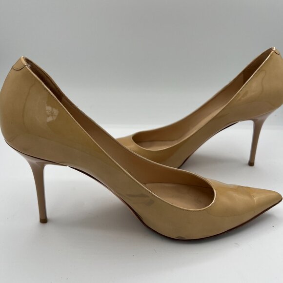 Jimmy Choo Black Patent Leather Heels Size 38.5 with Box - Picture 7 of 14